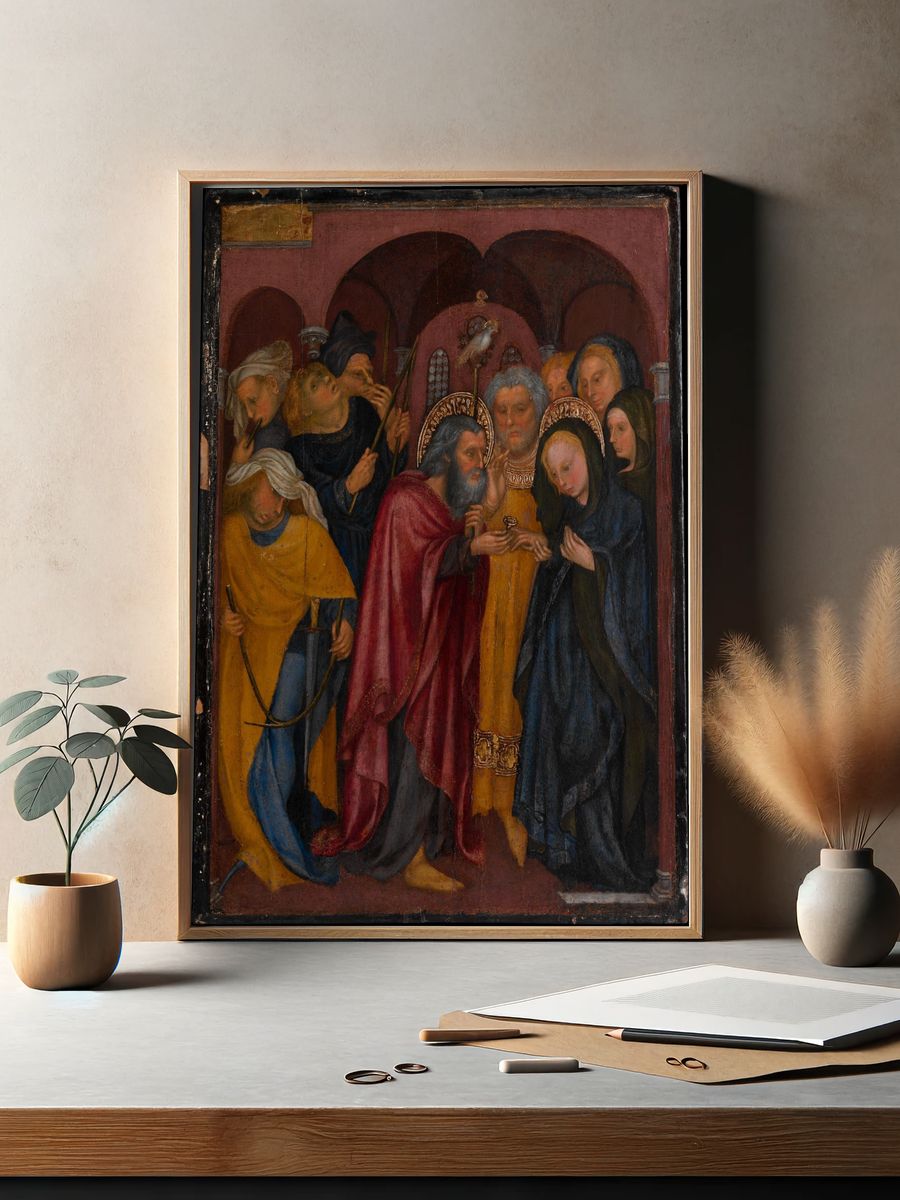 The Marriage of the Virgin by Michelino da Besozzo (Michelino de Mulinari) — Art Print. — room view 2