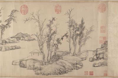 Summer retreat in the eastern grove by Wen Zhengming — Art Print. poster