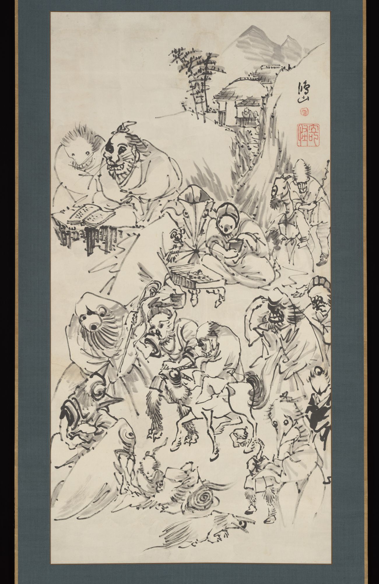 Demons and Monsters by Takai Kōzan 高井鴻山 — Art Print. poster — fine-art art