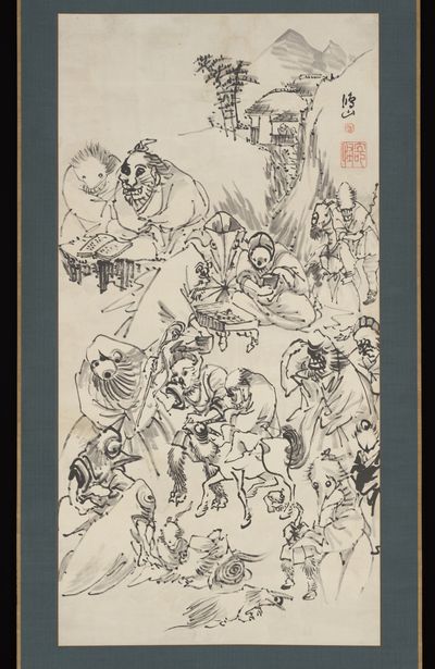 Demons and Monsters by Takai Kōzan 高井鴻山 — Art Print. poster