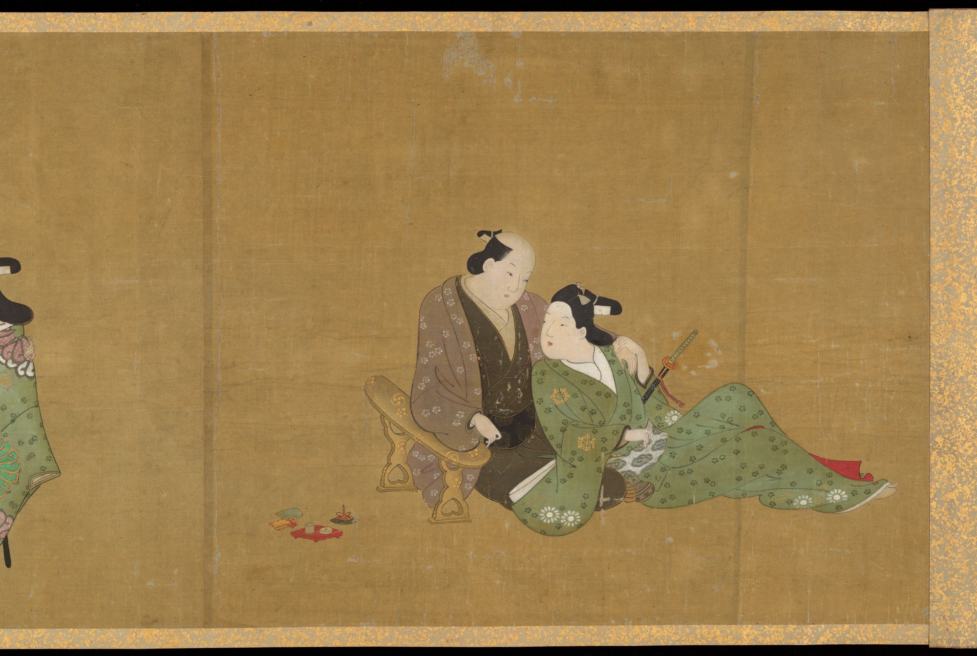 Handscroll of Ten Homoerotic (Nanshoku) Scenes by Miyagawa Chōshun 宮川長春 — Art Print. poster detail