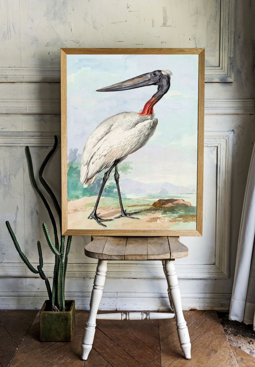 Stork Illustration Poster room preview