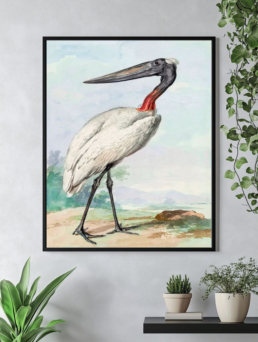 Stork Illustration Poster. — room view 4