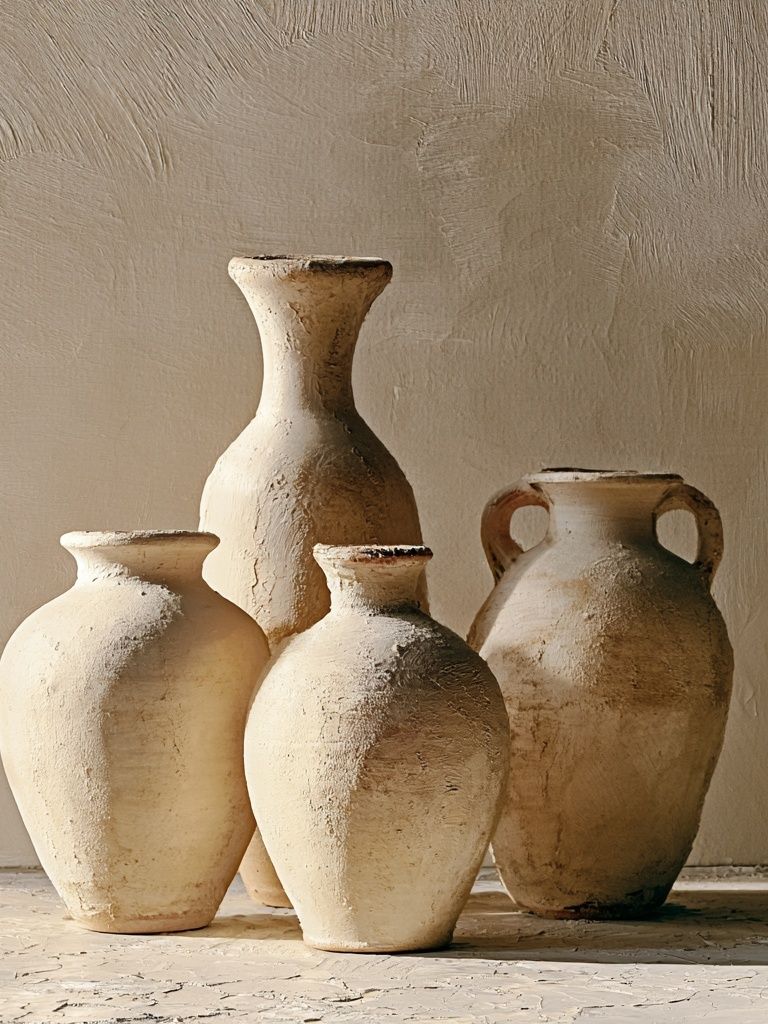 Terracotta Vases Still Life Print. poster — fine-art art
