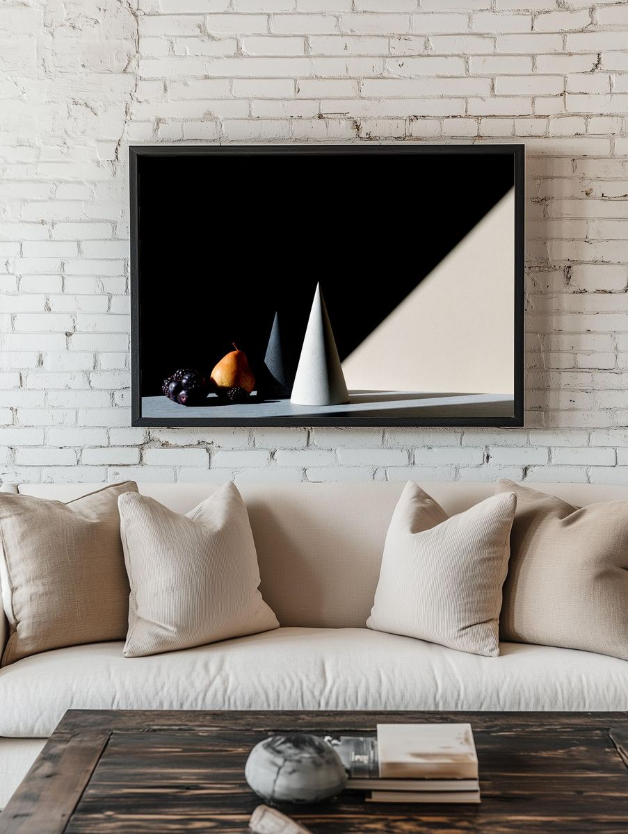 Still Life Cones and Pear Poster. — room view 1