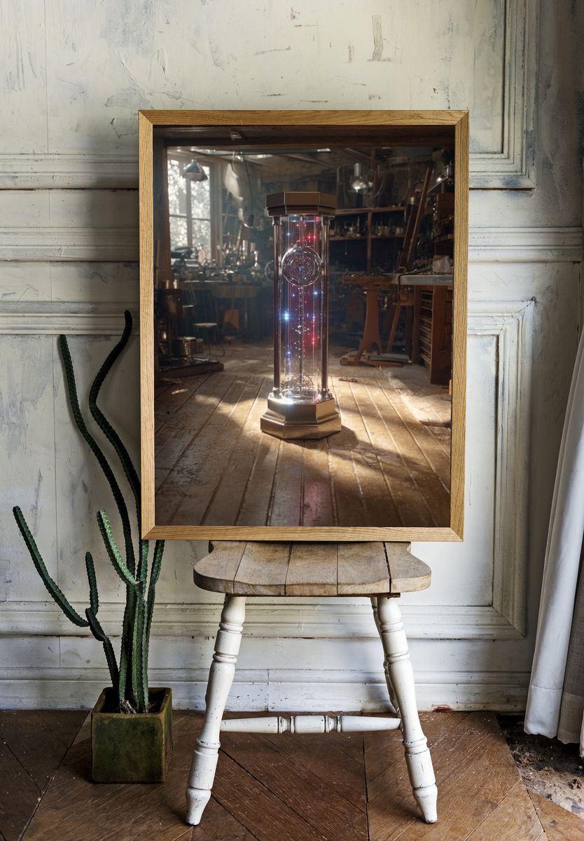 Steampunk Time Machine Poster room preview