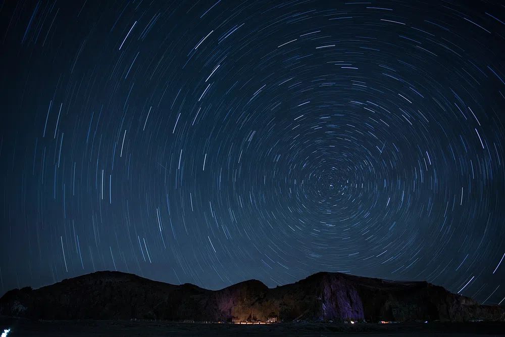 Star Trail Night Sky Poster. poster — nature art