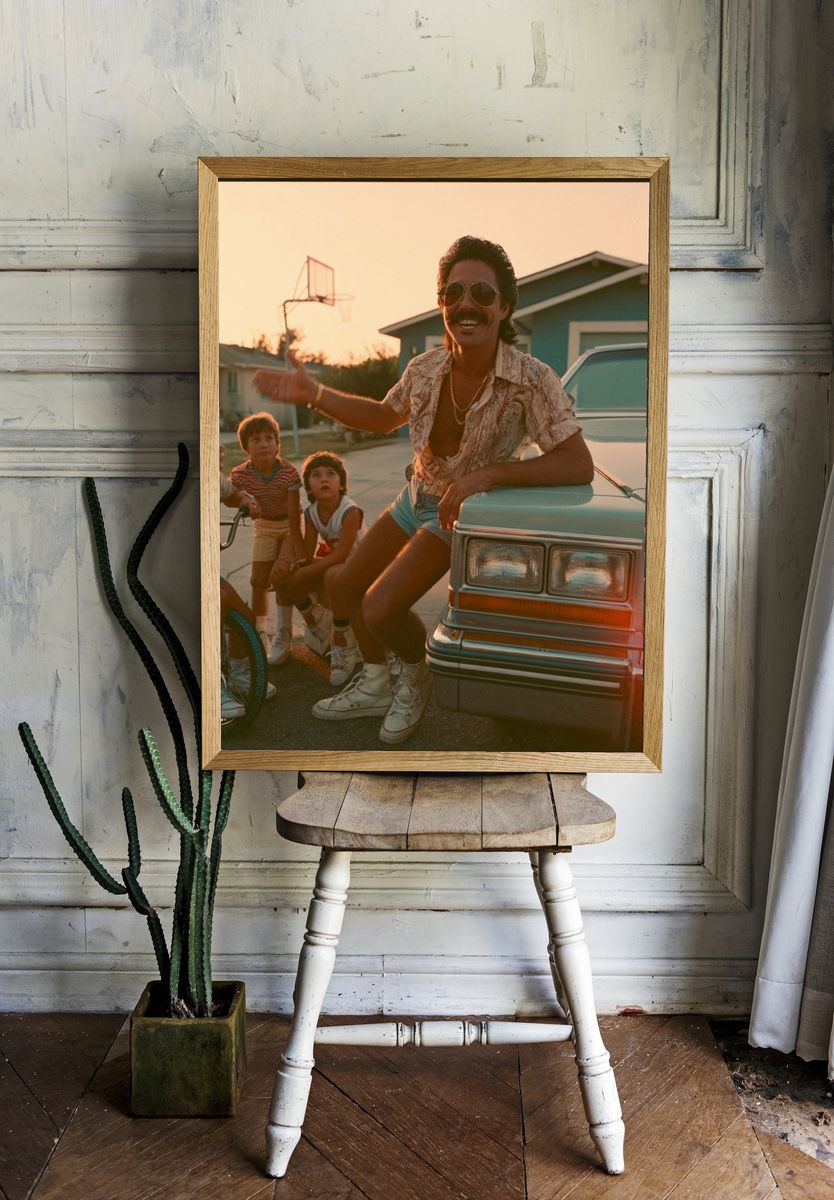 Sunset Street Scene Photography Poster. room preview