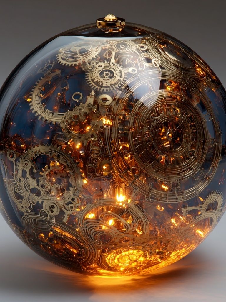 Golden Gears — Steampunk Print. poster — fine-art art