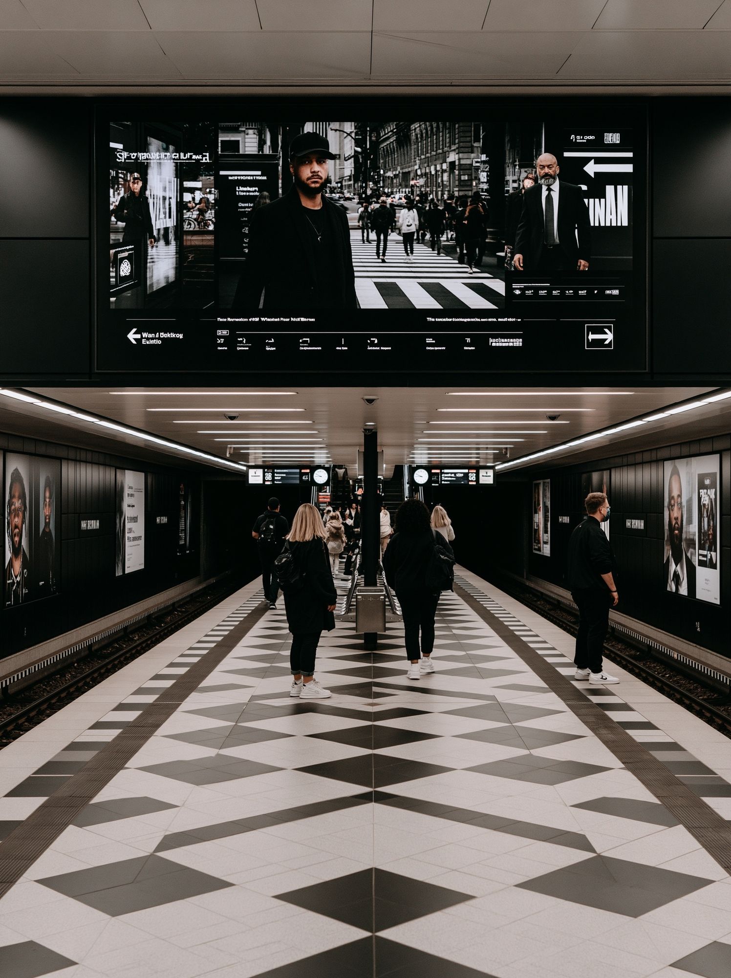 Subway Platform Street Photography Poster. poster detail