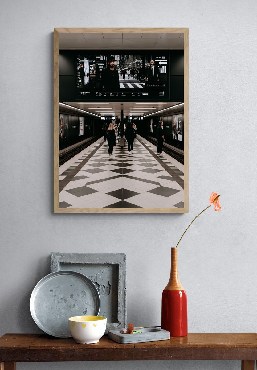 Subway Platform Street Photography Poster. — room view 3
