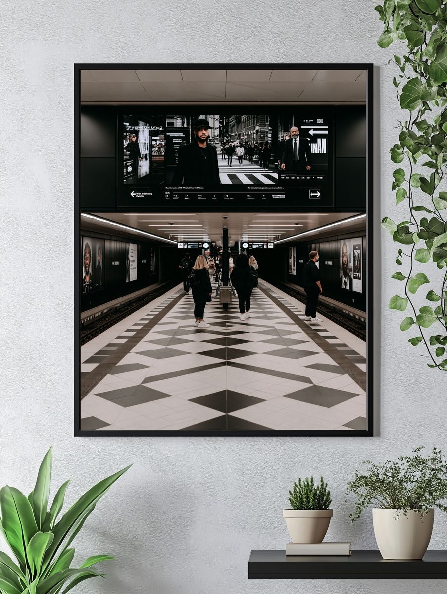 Subway Platform Street Photography Poster. — room view 4