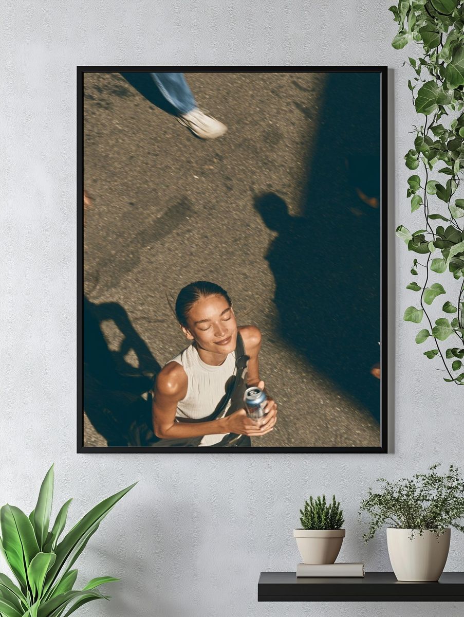 Sunlit Street Portrait Poster. — room view 4