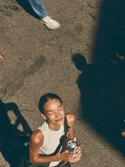 Sunlit Street Portrait Poster.