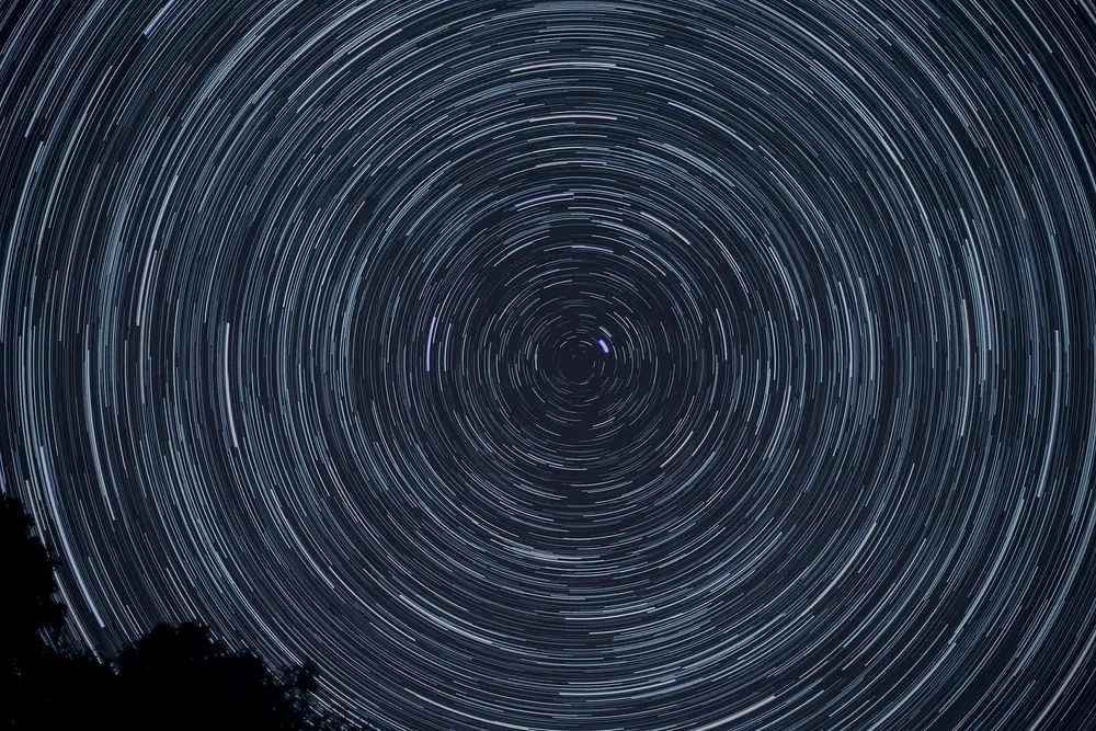 Spiral starry sky. poster detail