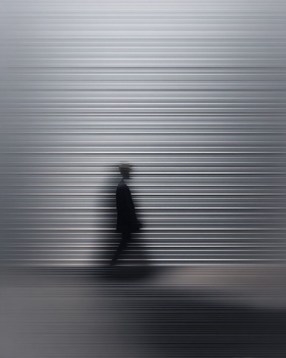 Blurred Silhouette Street Photography Poster. poster — photography art