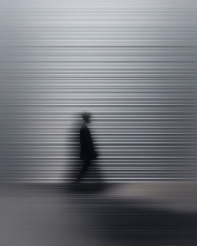Blurred Silhouette Street Photography Poster. poster