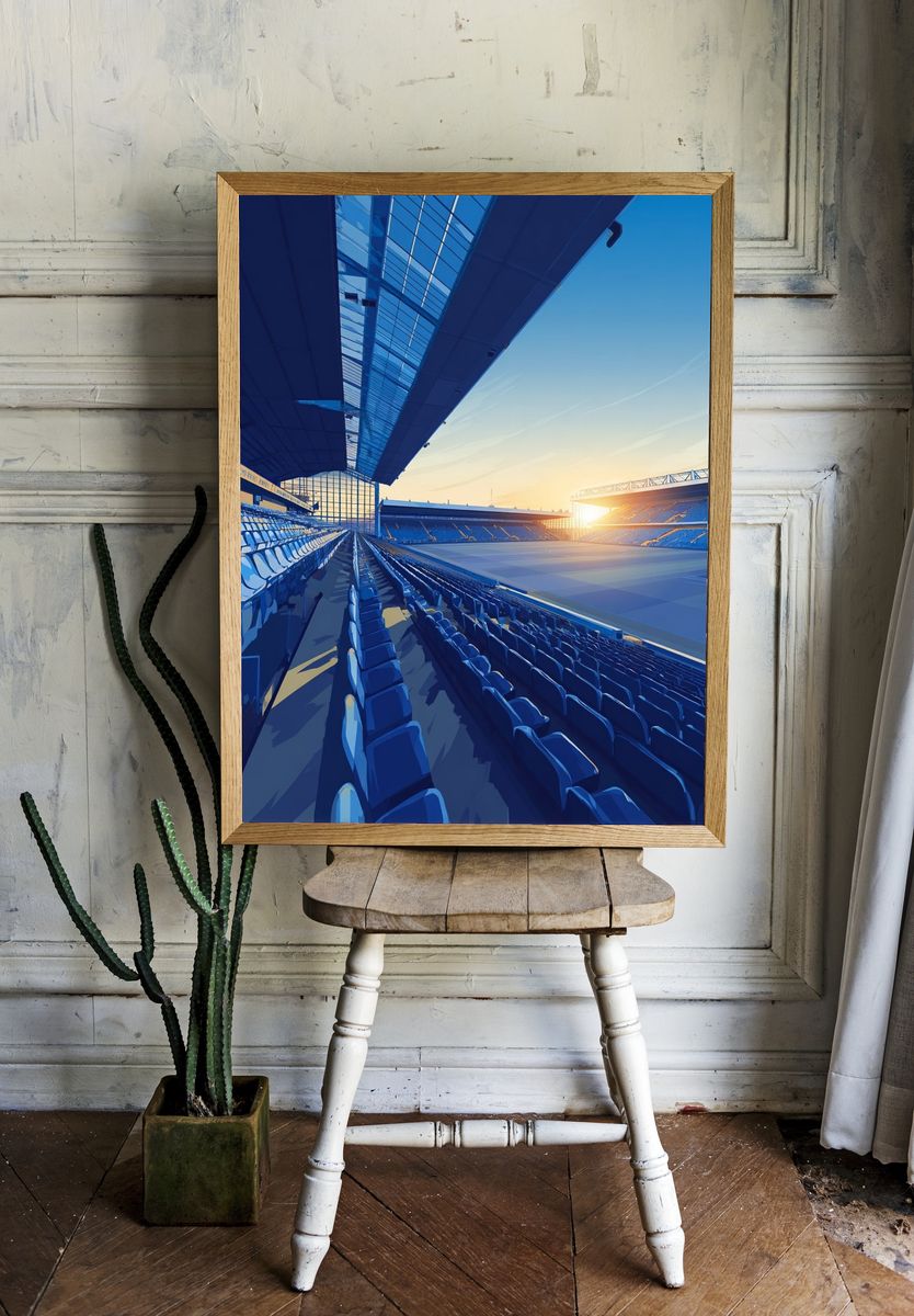 Stadium at Sunset — Digital Art Print room preview