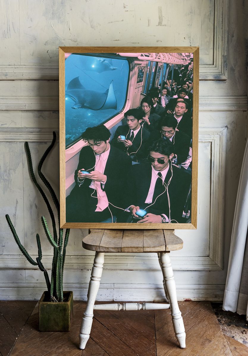 Subway Commute Photography Poster. — room view 1