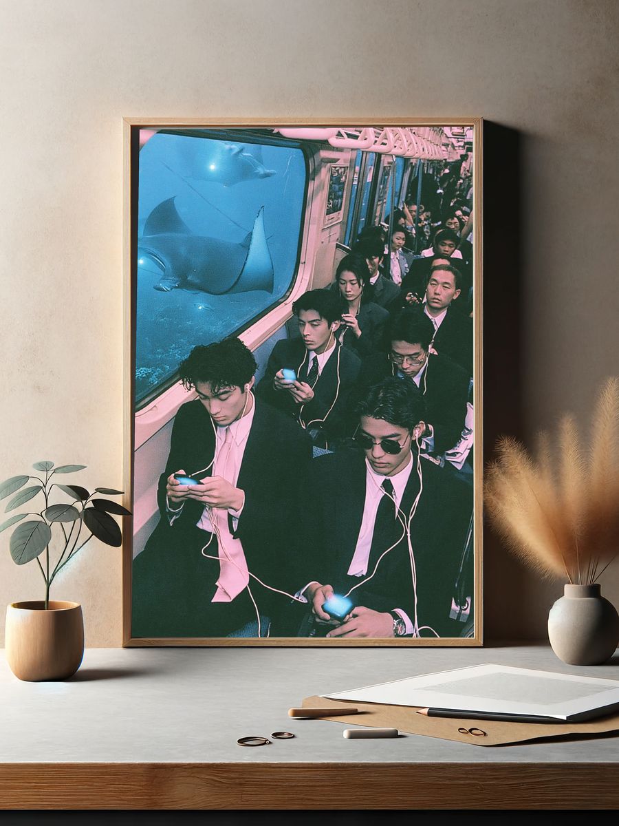 Subway Commute Photography Poster. — room view 2