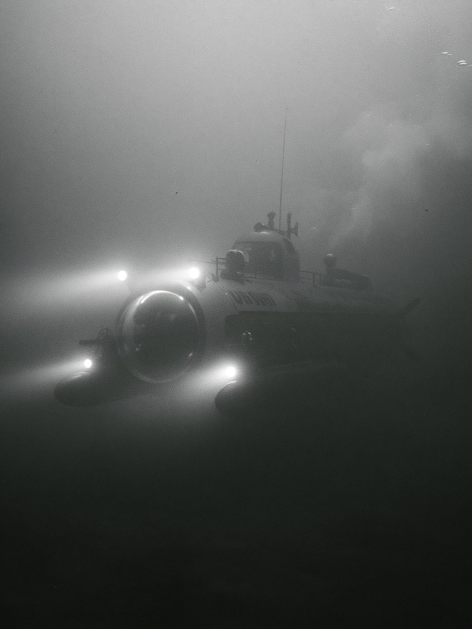 Submarine in Fog Photography Poster. poster detail