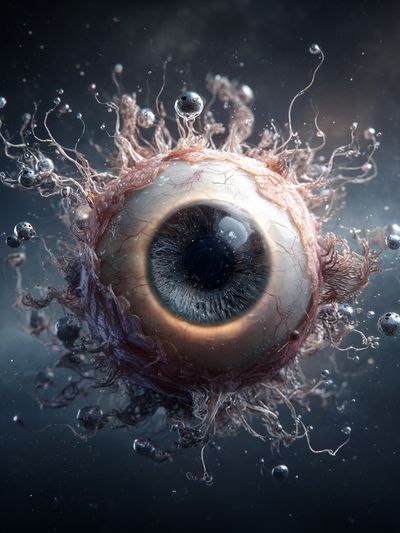 Surreal Floating Eye Poster. poster print
