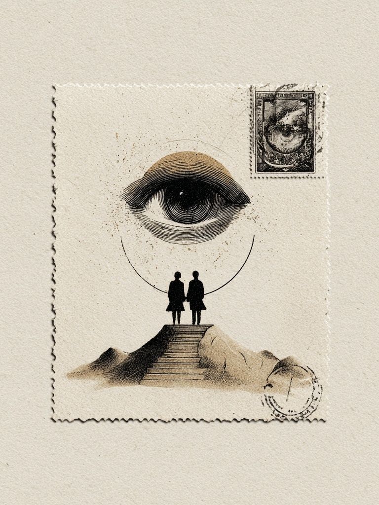 Surreal Eye Stairway Print. poster — fine-art art