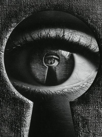 Surreal Keyhole Eye Poster. poster