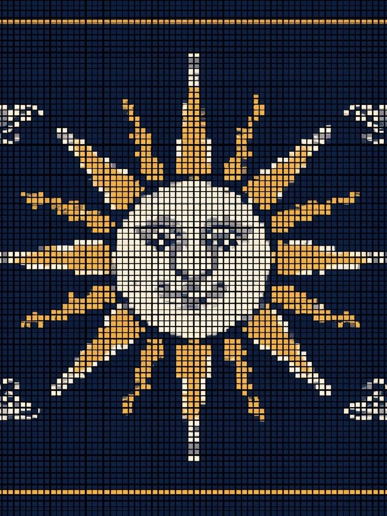 Sun Face Mosaic Poster. poster detail