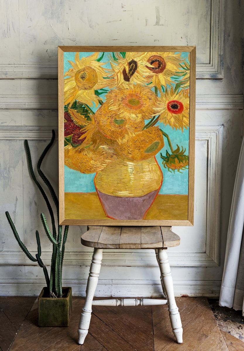 Sunflowers Still Life Poster. room preview