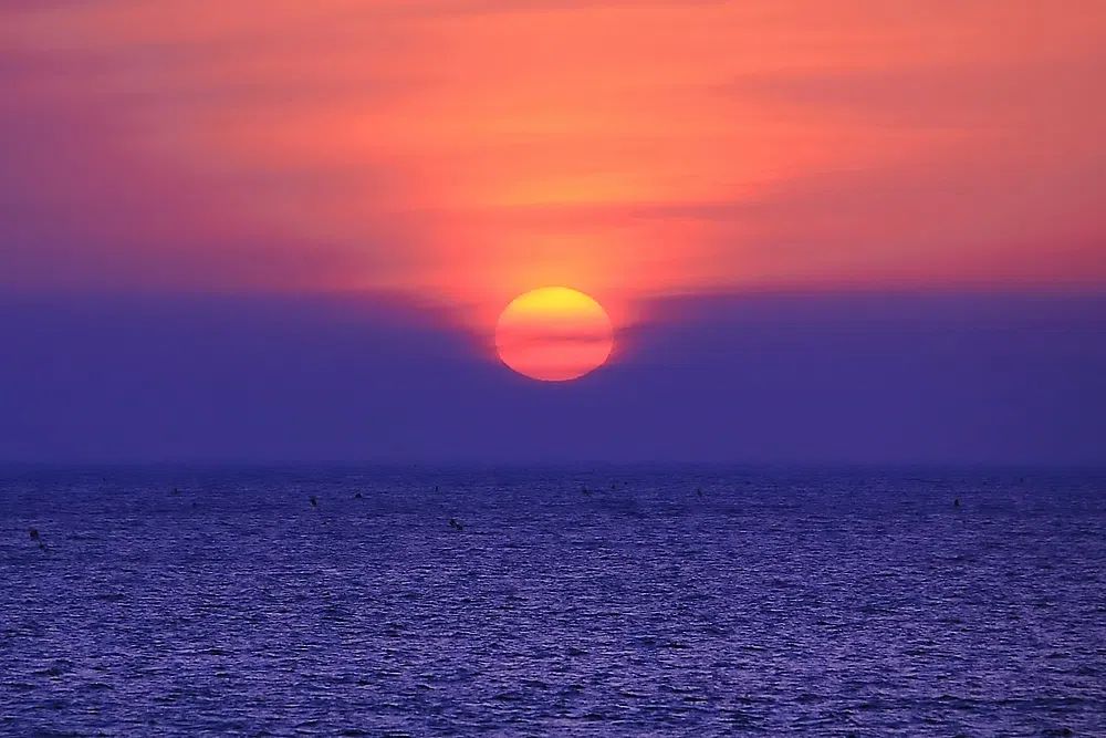 Serene Sunset Over Ocean — Nature Print. poster detail