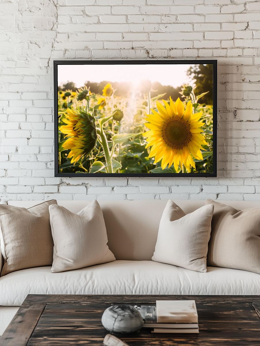 Sunflower Field at Sunset Poster room preview