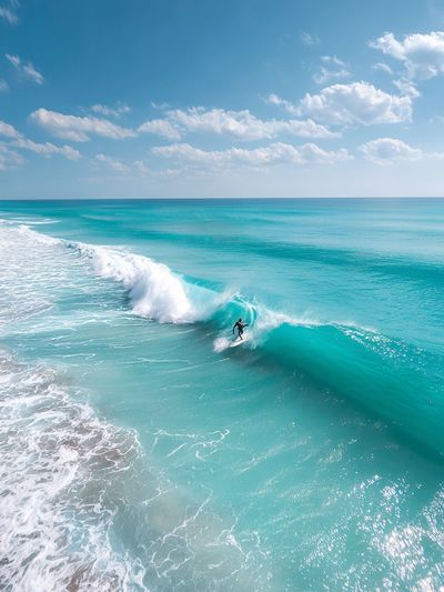 Turquoise Surf Break Photography Poster. poster print