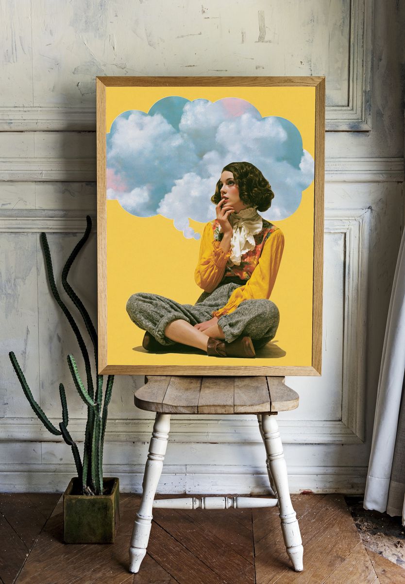 Dreamy Thought Bubble Print. — room view 1