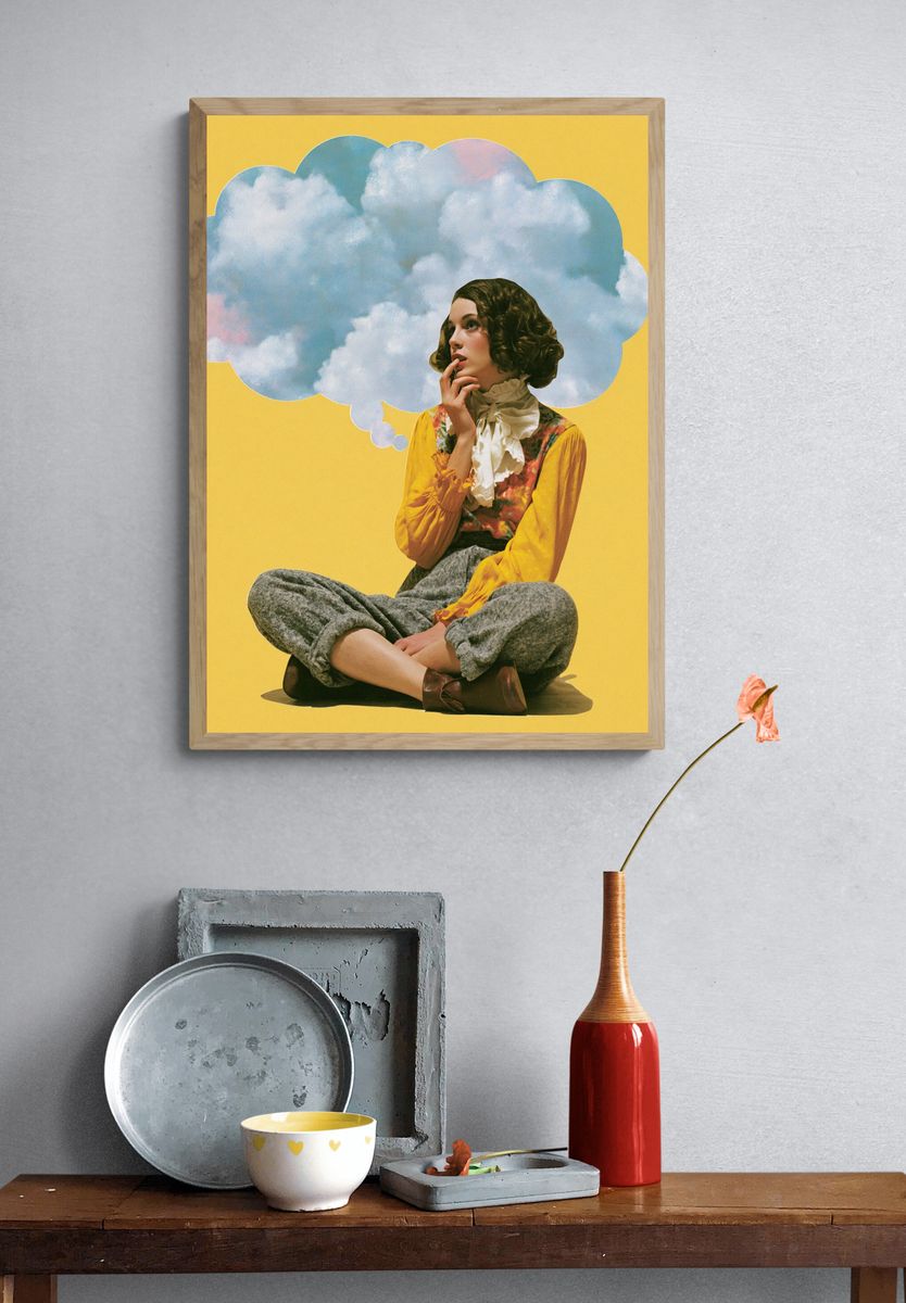 Dreamy Thought Bubble Print. — room view 3
