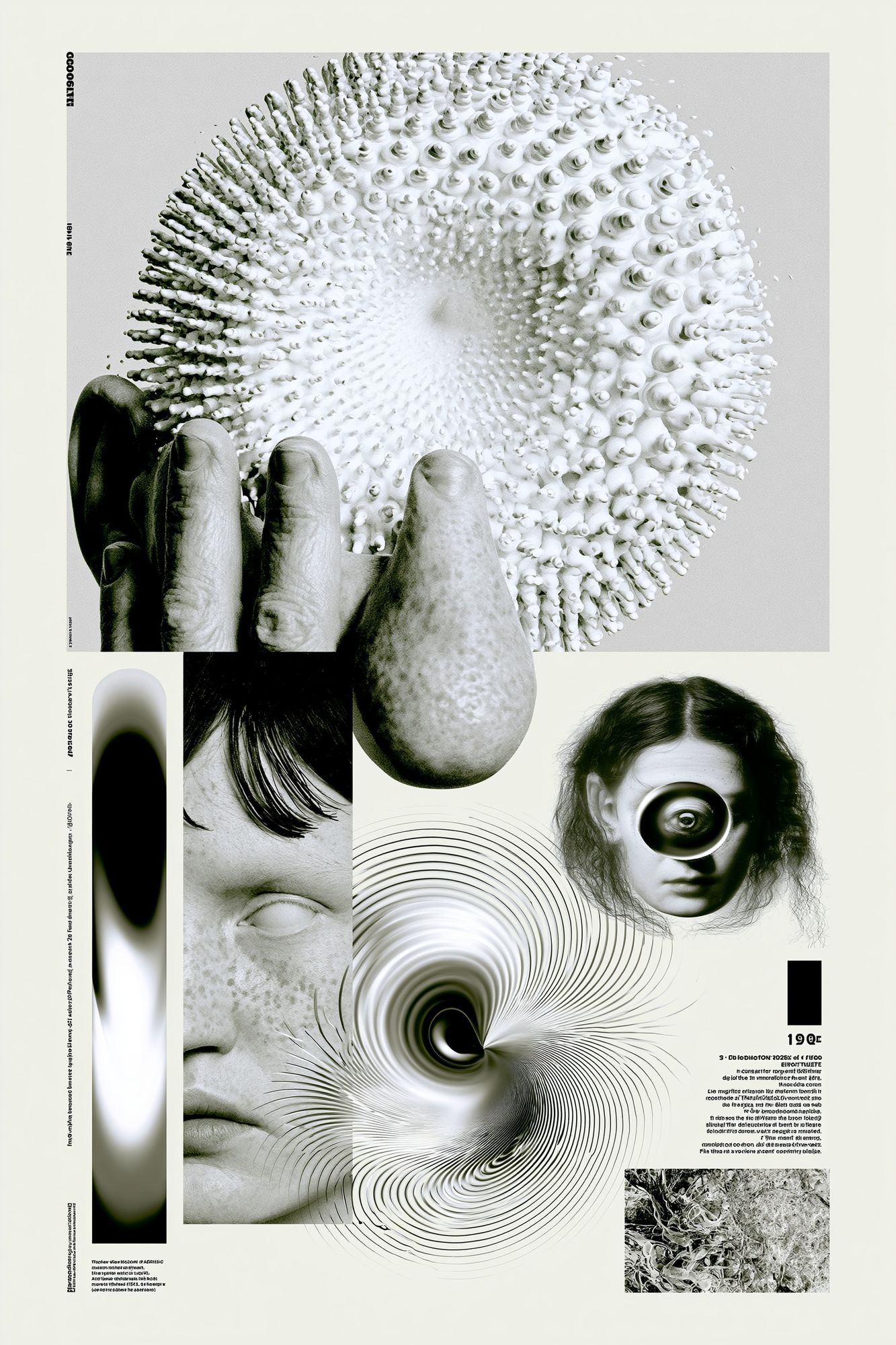 Surreal Monochrome Collage Poster. poster — fine-art art