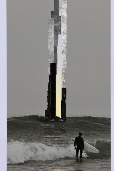 Surfer at Sea — Surreal Photography Print. poster
