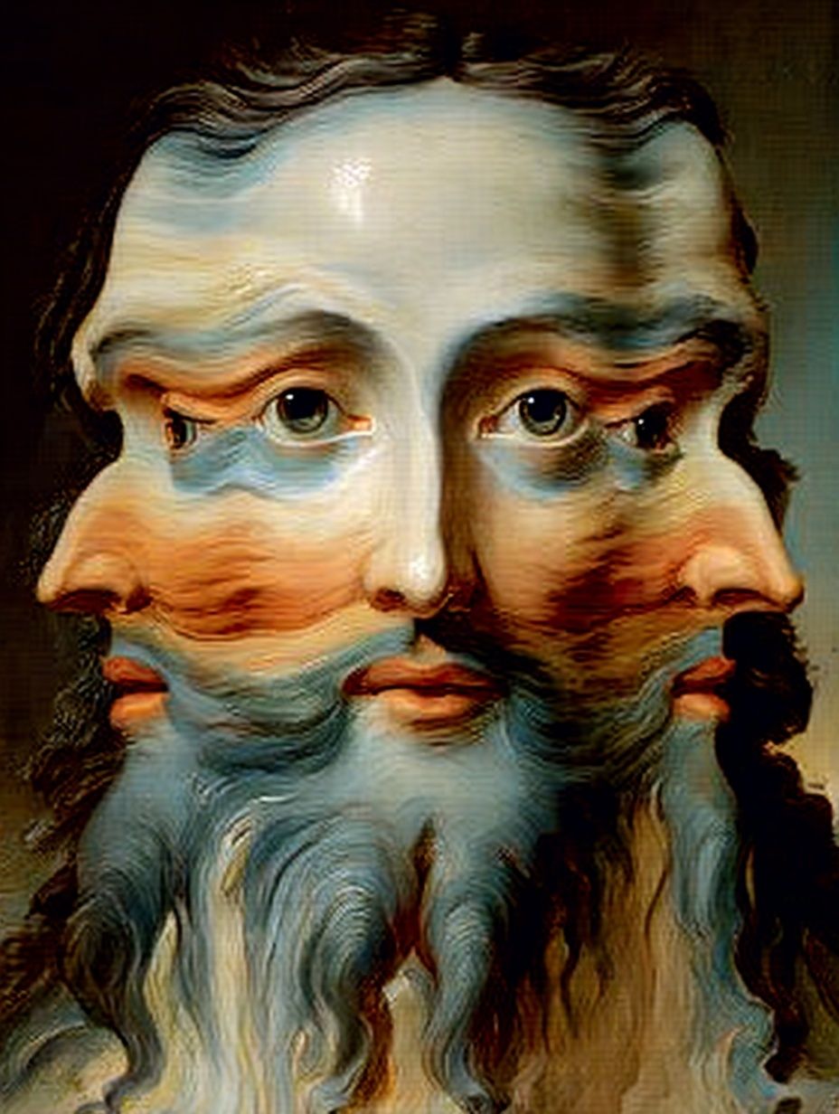 Surreal Faces — Fine Art Print. poster — fine-art art