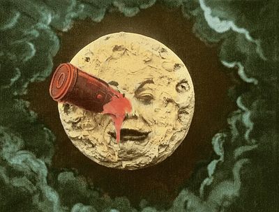 Surreal Moon with Paint Can — Fine Art Print. poster print