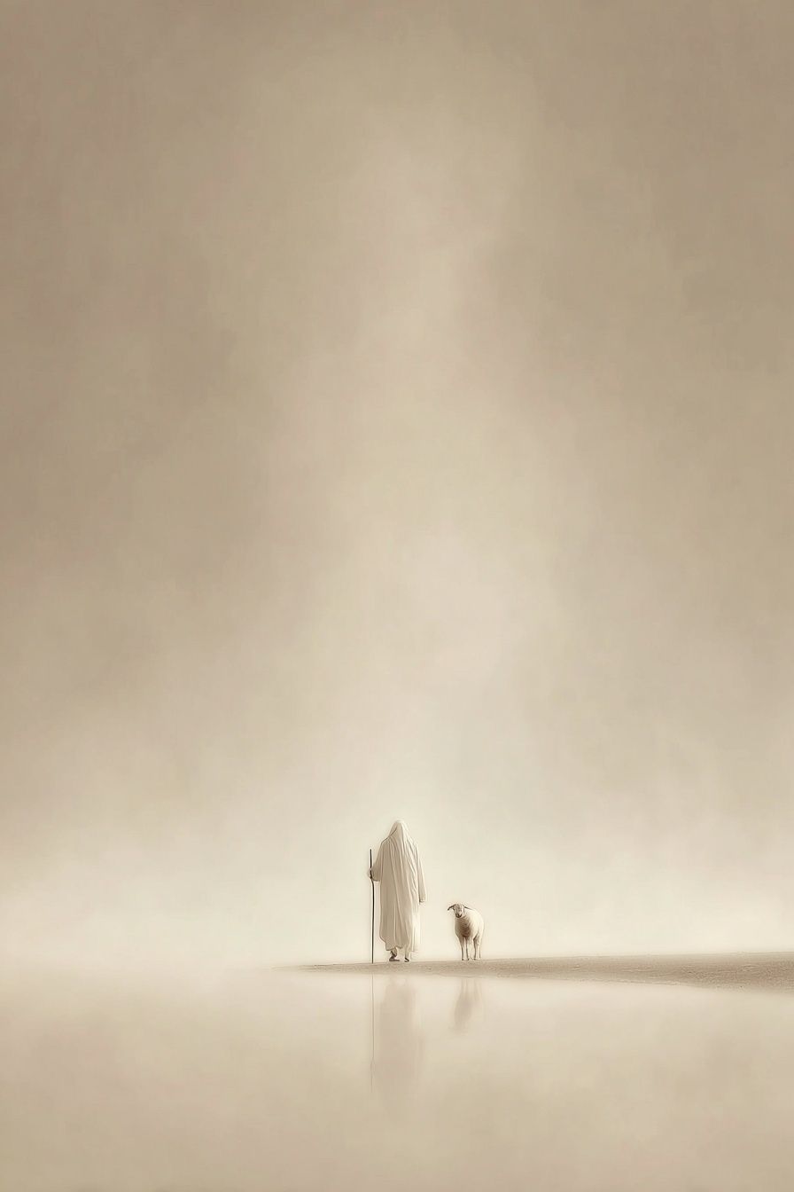 Desert Shepherd Surrealism Print. poster — fine-art art
