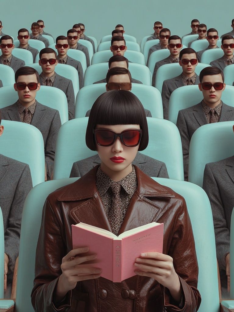 Seated Audience — Surrealist Print. poster detail