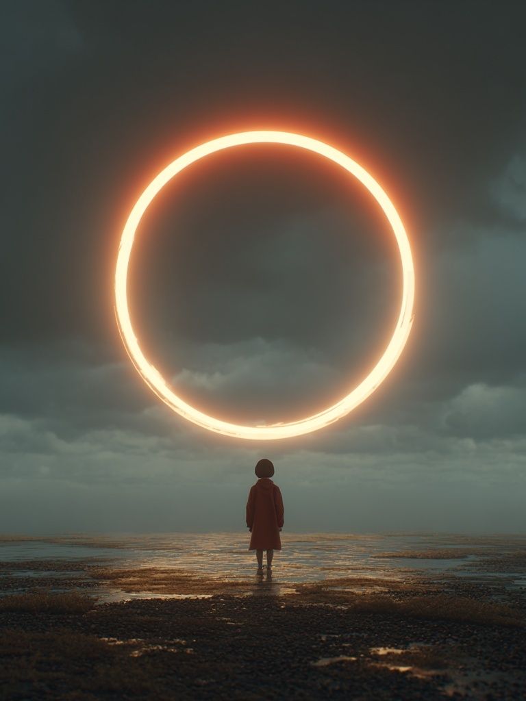 Eclipse Horizon Surrealism Poster. poster — fine-art art
