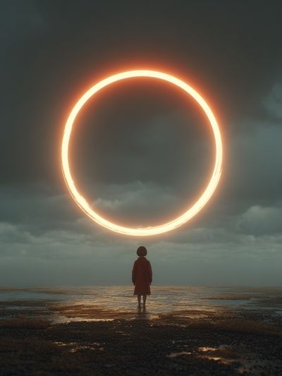 Eclipse Horizon Surrealism Poster. poster print