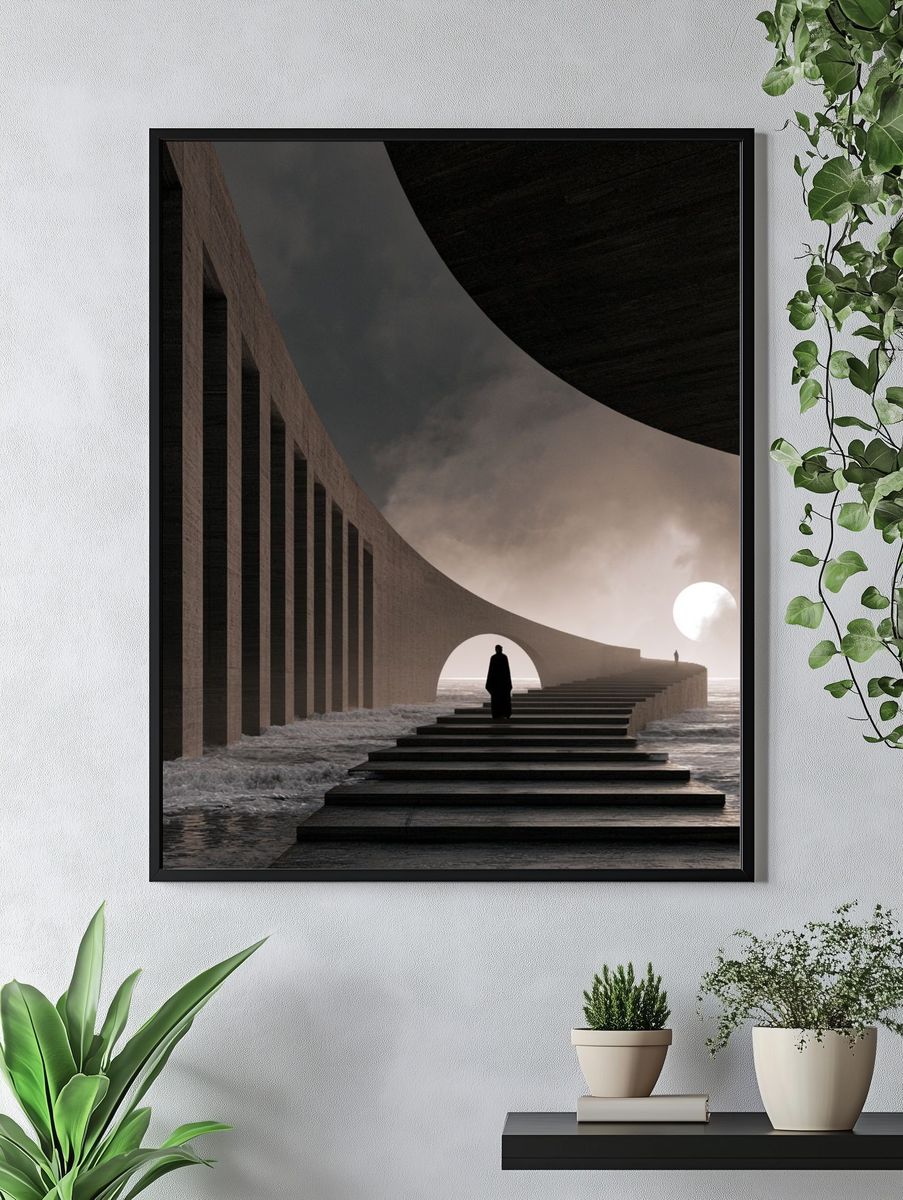 Surreal Seaside Archway Print. — room view 4