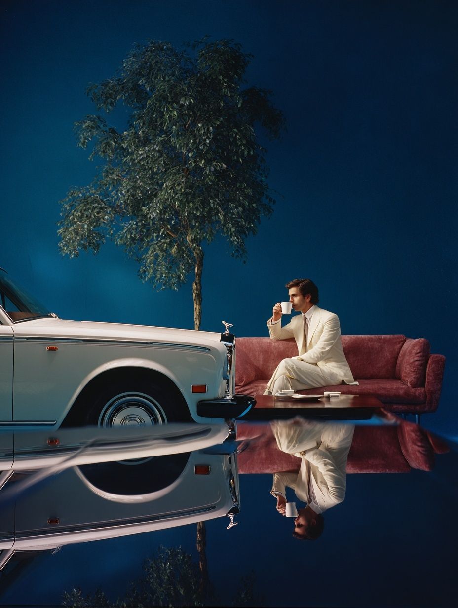 Surreal Luxury Car Lounge Poster. poster — fine-art art