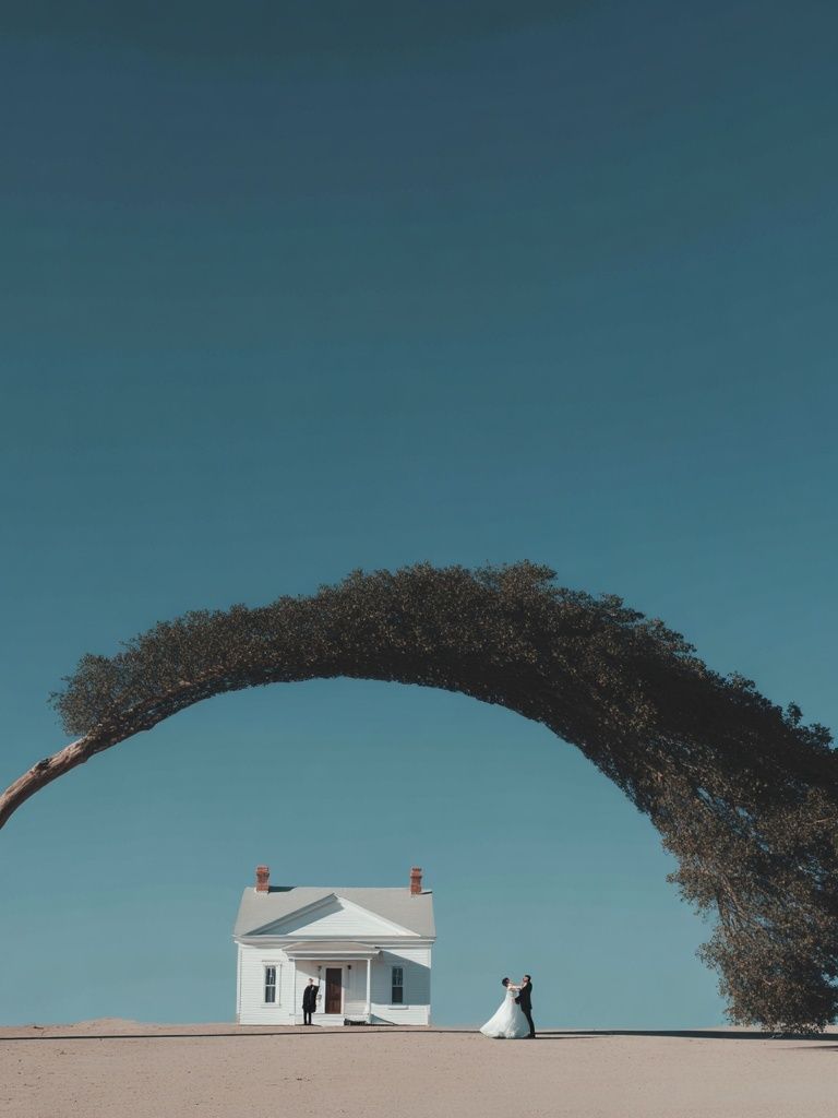 Surreal Wedding Tree Landscape Poster. poster detail