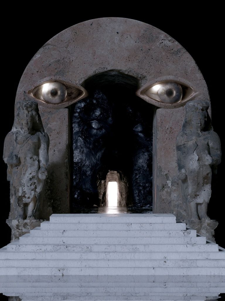 Surreal Stone Portal Print. poster detail