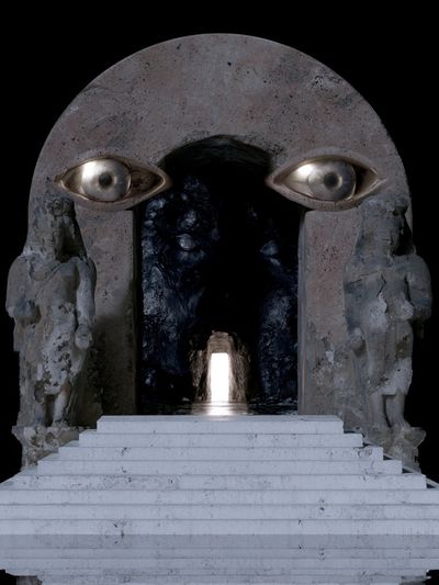 Surreal Stone Portal Print. poster
