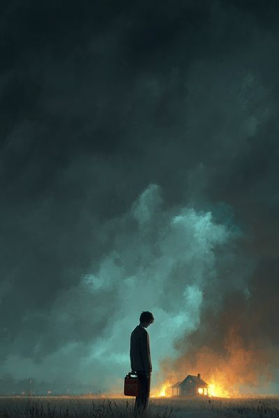 Mysterious Figure — Surrealism Print. poster print