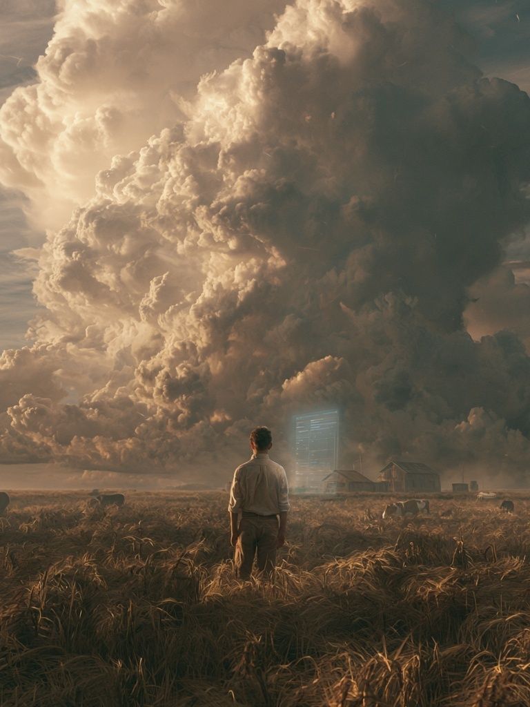 Surreal Storm Horizon Print. poster — fine-art art